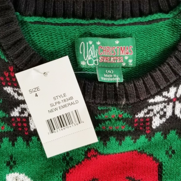 NWT Ugly Christmas Sweater Youth sz 4 Cool Llama - Picture 4 of 4